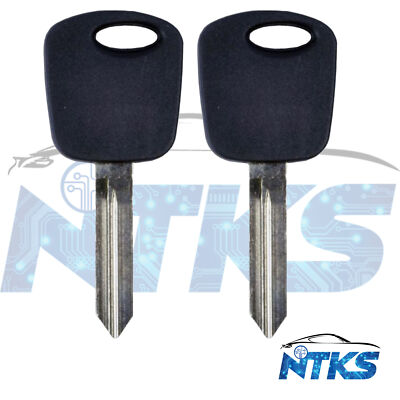 2 New Replacement for Ford Mazda Lincoln H75 Transponder Key / 4D60 Chip Glass