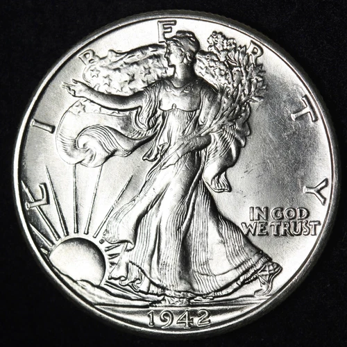 BU 1942 Walking Liberty SILVER Half Dollar UNCIRCULATED UNC MS