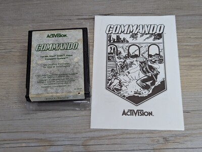 Commando Cartridge Protector Manual Atari 2600 1985 Activision Data East CapCom