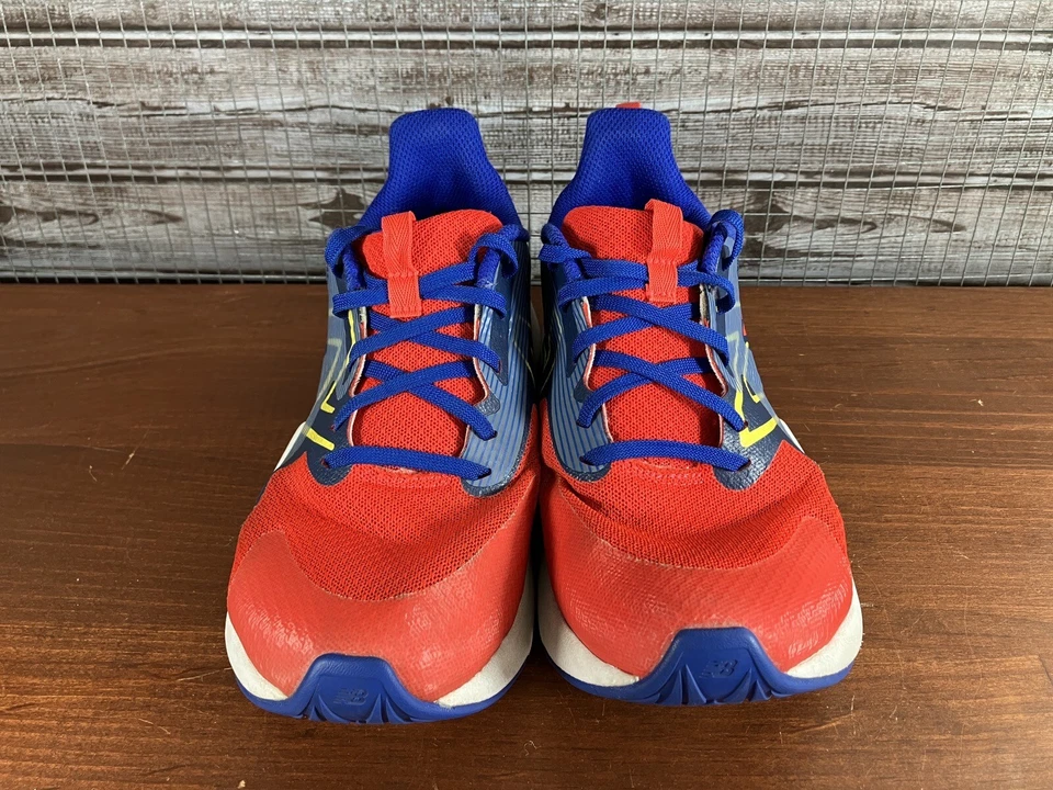 New Balance Rave Run V2 5.5Y Niños Grandes Tenis Zapatos Neo Llama Azul Naranja Foto 3 de 4