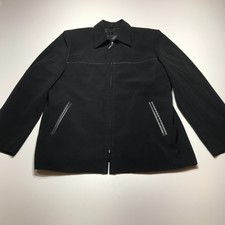 Dormeuil England Jacket Womens Size Medium Black Front Zip East Berfmer Pockets