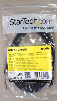 StarTech 6FT Type USB-C to USB-C / 2.0 Cable M to M