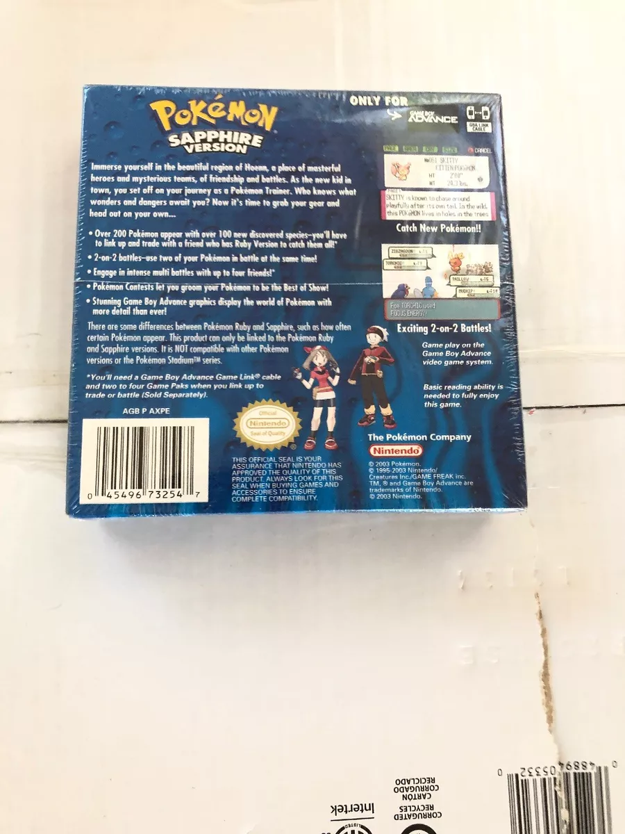  Pokemon Sapphire Version - Game Boy Advance : Video Games