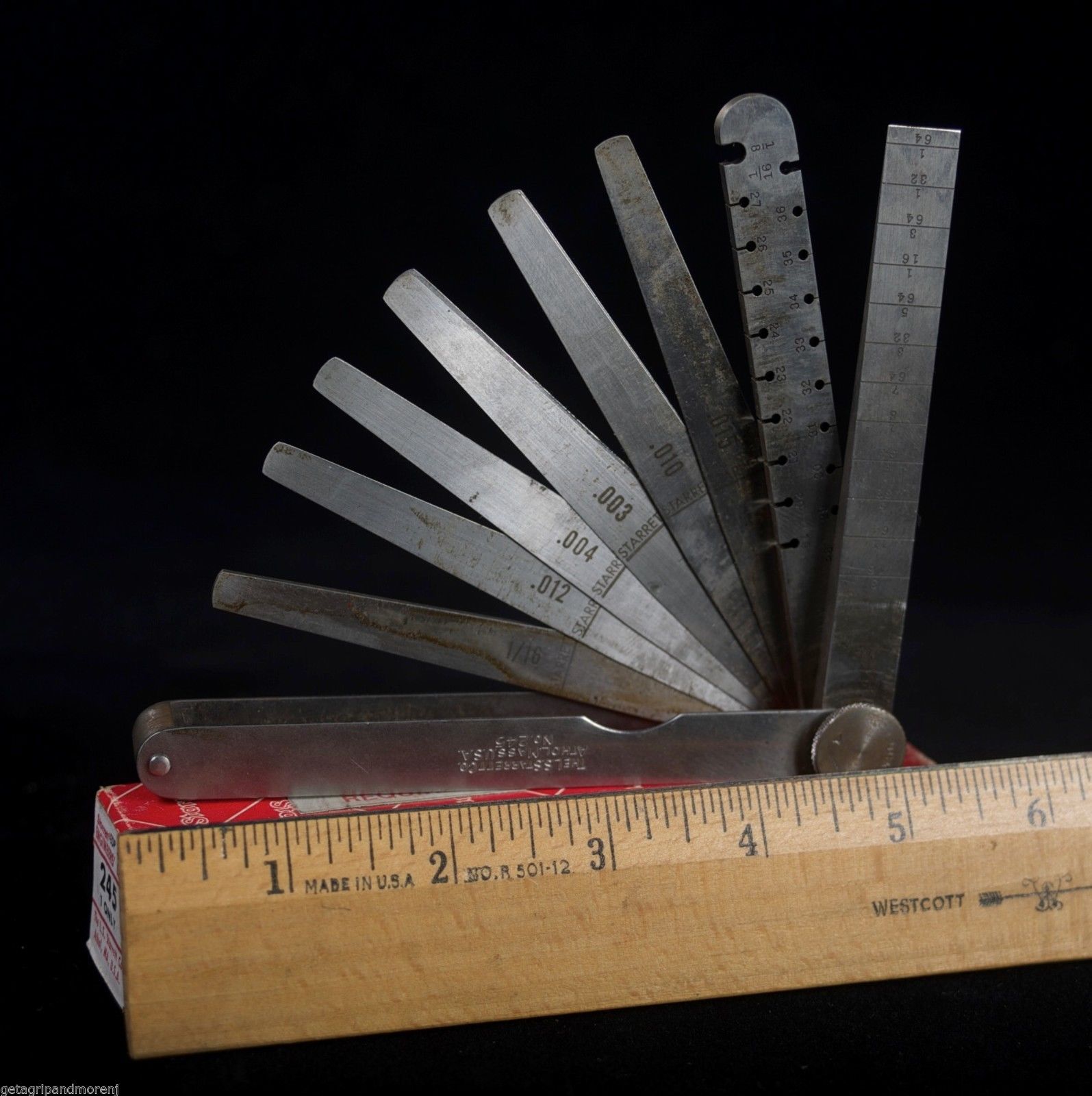 STARRETT No. 245 Engineers Combination Taper Wire Thickness Gage