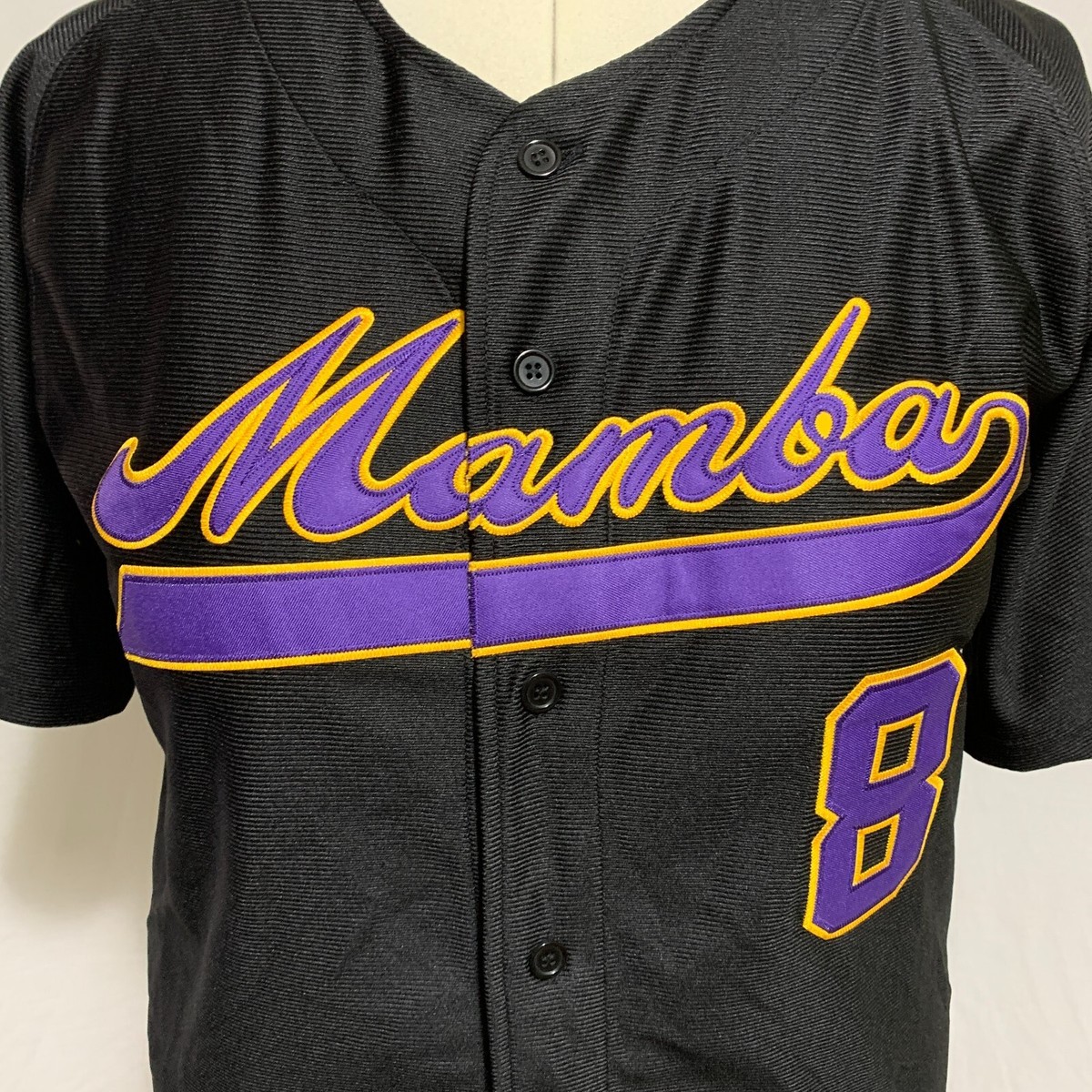 Headgear Classics Baseball Jersey Kobe Bryant Black Mamba #24 #8