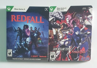 2 Xbox Series X / Xbox One Games Lot Steelbook Bundle XSX - Redfall Shin Megami