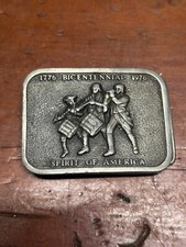 Vintage Bergamot United States Of America Bicentennial 1776 1976 Belt Buckle