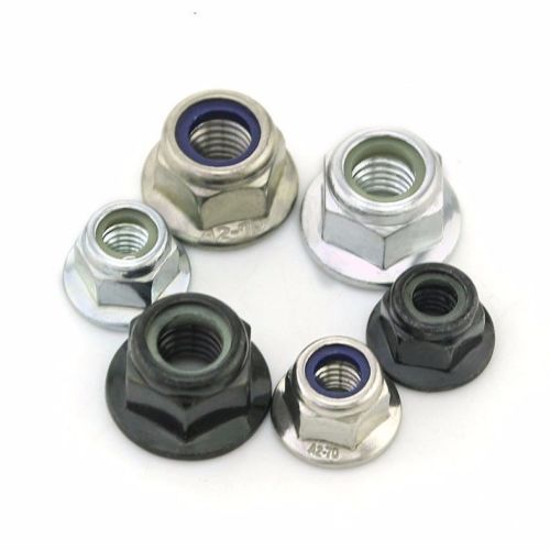 Écrous Frein Nylon Nyloc DIN 985/982 - Tailles M5 M6 M8 M10 M12 - Finition Zinc Jaune - Lot Divers