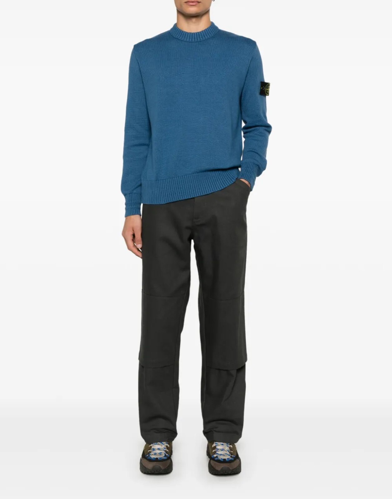 STONE ISLAND COMPASS LOGO PATCH JUMPER SWEATER MEN PULLOVER 8115506A2V0024 image 2