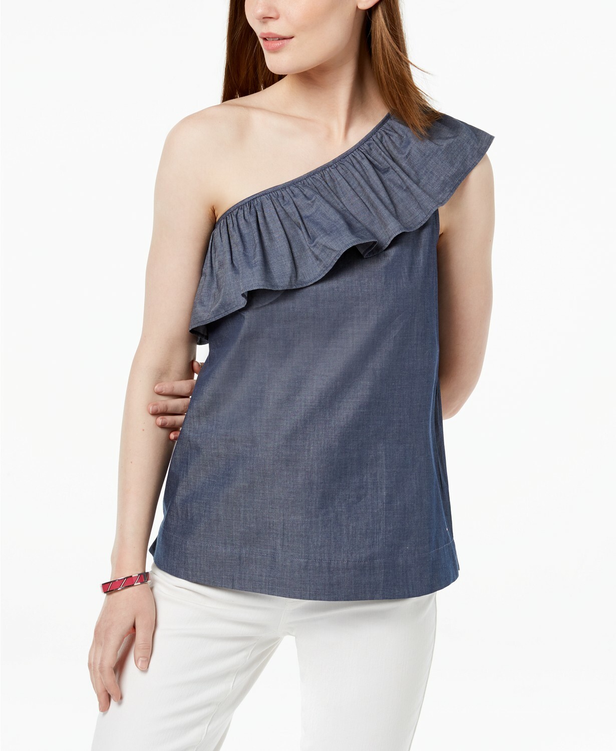 tommy hilfiger ruffle blouse