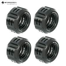 4 Pack BarrowCH HELM 2 G1/4" Compression Fitting 14mm OD Hard Rigid Tubing Black