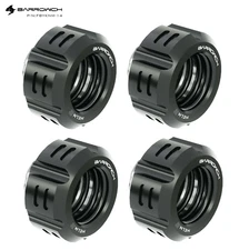 4 Pack BarrowCH HELM 2 G1/4" Compression Fitting 14mm OD Hard Rigid Tubing Black