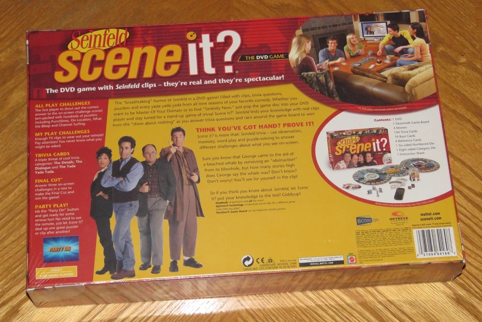 Seinfeld Scene It DVD Trivia Game - Real Tv Show Clips 2008 Mattel - Sealed - Image 2 of 4