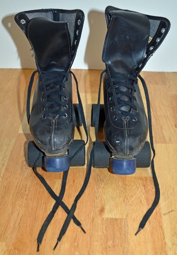 Vintage Roller Derby Black Roller Skates Youth Size 4 Retro Skating or Decor