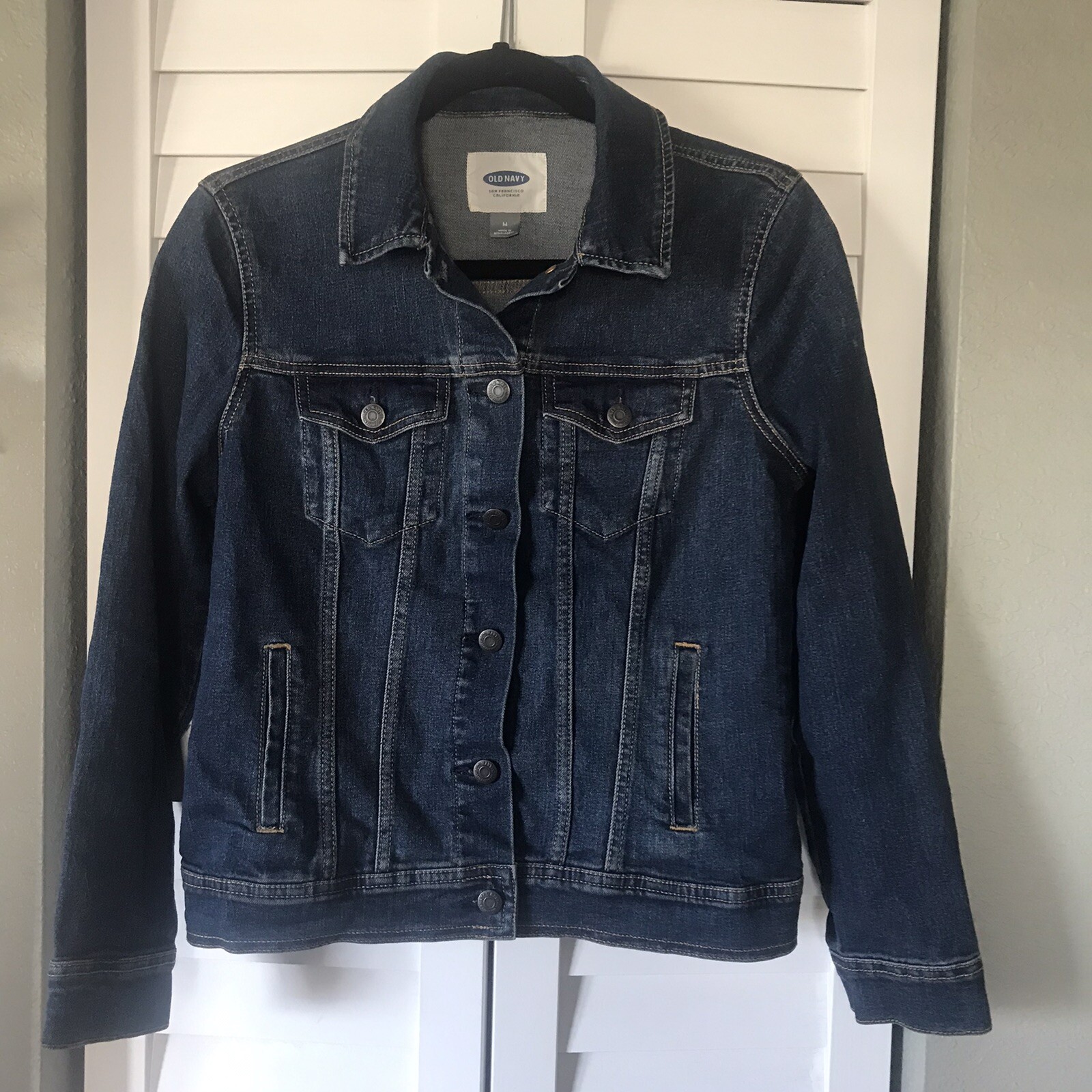 Jean Jacket Old Navy Womens Denim Med 