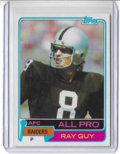 Ray Guy 1981 Topps #510 All-Pro NFL HOF Oakland Raiders