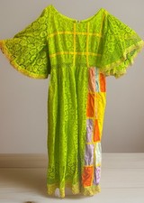 African Print Green Colorful Lace Gown Ashoke...