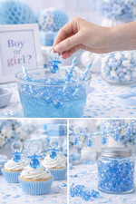 TRANSLUCENT BLUE PACIFIERS plastic 36 ct, 2.5''