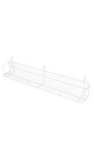 SSWBasics 48" x 6" x 6.5" White Media Grid Shelf for Slatwall & Wire Grid