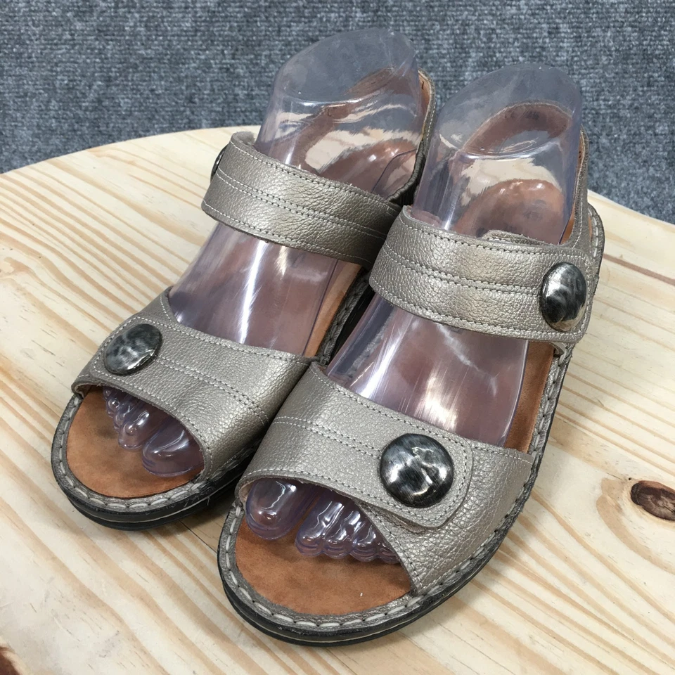 Sandalia Finn Comfort para mujer 4,5 UK marrón Alanya punta abierta tacones de cuña imitación cuero Foto 3 de 4