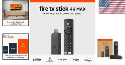 AMAZON FIRE TV Stick 4K MAX, Wi-Fi 6E, 2.0 GHz, 16GB/ALEXA Voice