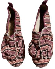 Sam Edelman Cabrera Platform Espadrilles with Pink Stripes in Size 8.5