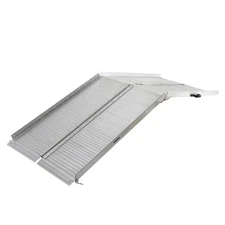 7FT Portable Aluminum Wheelchair Multi-Folding Ramp Mobility Threshold 600 Lbs