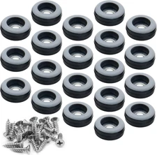 20Pcs 3/4 Inch Screw on Furniture Sliders PTFE Chair Glides Floor Protectors Se