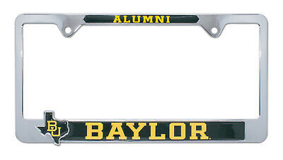 Baylor  Alumni  License Plate Frame with 3D Texas Shape