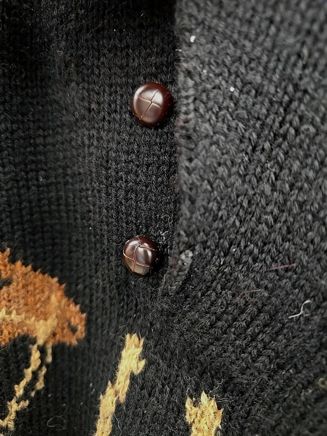 VTG  Ralph Lauren Country Equestrian Horse Hand Knit Wool Pullover Sweater Med image 10