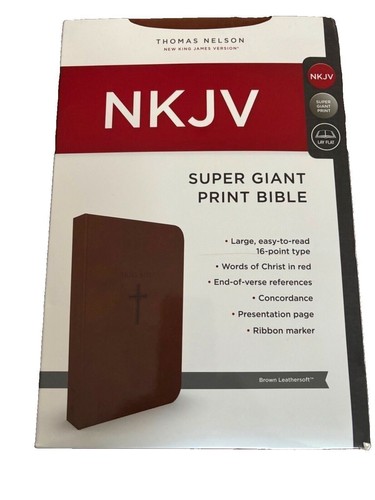 Super Giant Print Bible NKJV Imitation Leather Largest Print 16 point BRAND NEW! - Picture 2 of 9