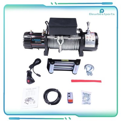 12V 12000LBS For 1989-2019 Jeep Electric Winch Towing Steel Cable Off Road