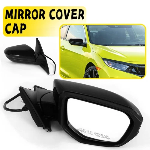 Right Side Rearview Power Heated Mirror Assemblies For 2016-21 Honda Civic 10th