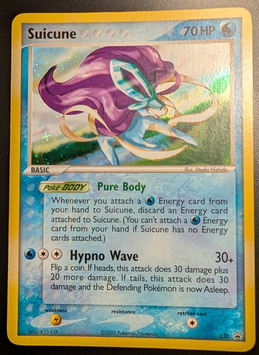 2005 Pokemon Suicune 030 Nintendo Black Star Promo Holo