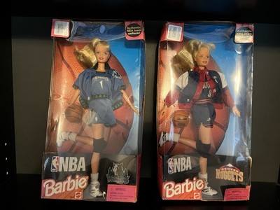 2 1998 NBA Official Licensed BARBIE Dolls Vintage Mattel Timberwolves & Nuggets