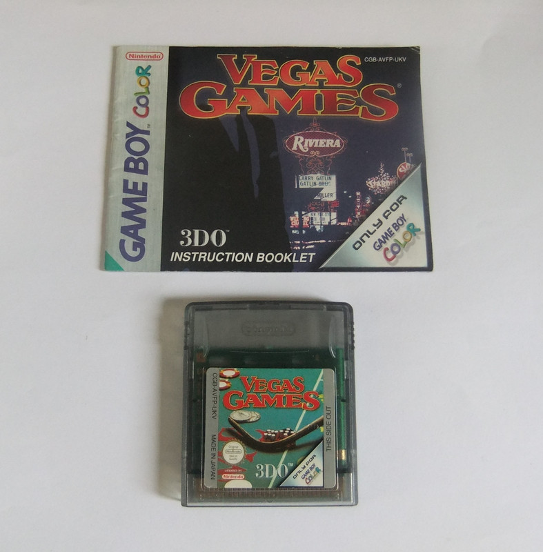 VEGAS GAMES - NINTENDO GAME BOY COLOR GAME CARTRIDGE & MANUAL