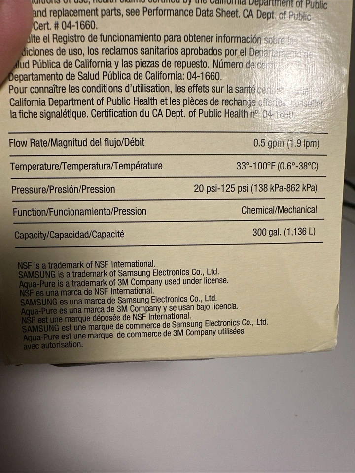 Paquete de 3 filtros de agua de repuesto para refrigerador Samsung Aqua Pure Plus DA29-00003G Foto 4 de 4