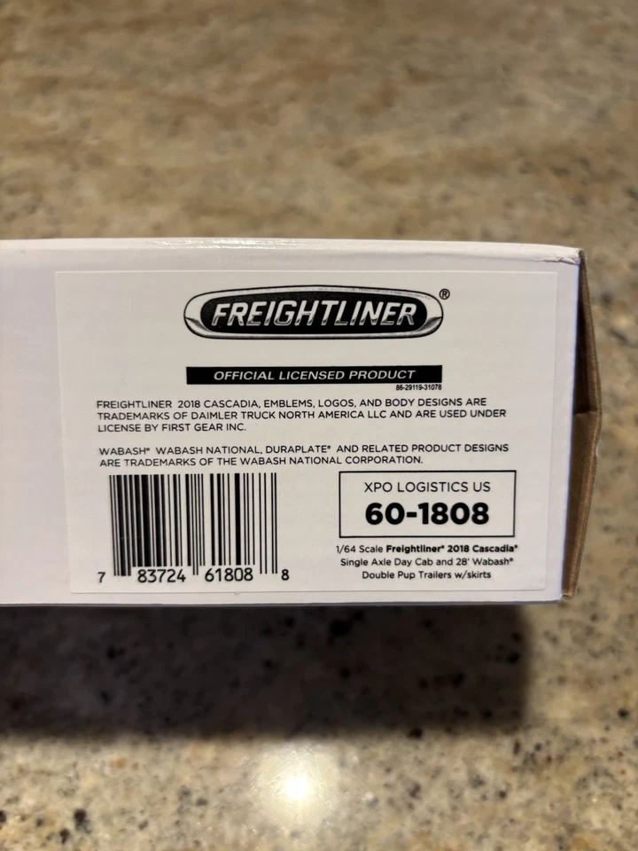 XPO Logistics 1:64 Freightliner Cascadia Tractor Trailers Wabash Pup Die Cast - Image 4 of 4