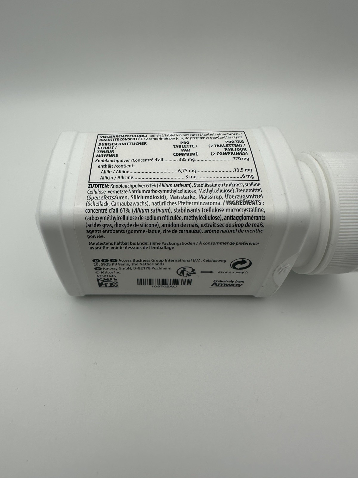 Nutrilite Ail Amway circulation sanguine fluide et protection du cœur