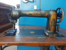  1800s Wheeler & Wilson #15 Treadle Sewing Machine Table Conversion w/ Case/Box