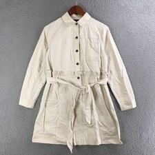 Who What Wear Dress Women S Shirt Dress Button Down Long Sleeve Tie Waist Beige