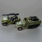 Vtg 1970 Hotwheels Redline Gunslinger Jeep Gun Bucket Tank LOT X2 Origina Mattel
