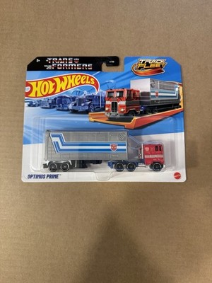 Hot Wheels Track Fleet Transformers Optimus Prime Diecast Truck 1:64 Unopened