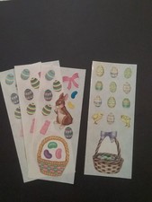 Creative Memories  Lot of Four Studio Stickers  2" x 5"  Easter Baskets