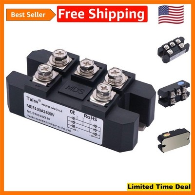 Versatile 3 Phase Bridge Rectifier 100A 1600V - Compact & Efficient Diode Module