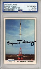 1991 SPACE SHOTS GENE EUGENE KRANZ SIGNED CARD PSA DNA COA AUTOGRAPH NASA SPACE