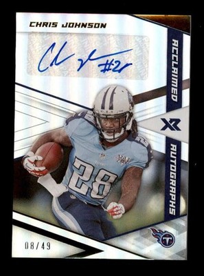 CHRIS JOHNSON 2021 PANINI XR ACCLAIMED AUTOGRAPH AUTO #08/49 BF9498