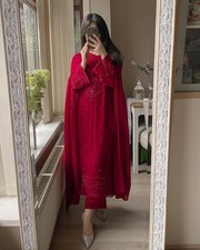 SALWAR KAMEEZ INDIAN WEDDING PAKISTANI PARTY WEAR DRESS SHARARA BOLLYWOOD SUIT