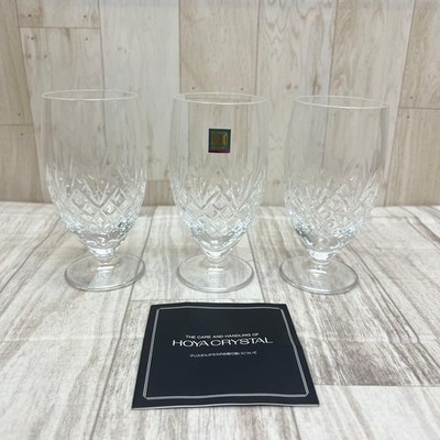 HOYA Crystal Glass 3pcs set 13.5x6cm/5.31x2.36'' HOYA Crystal HOYA Crystal HOYA