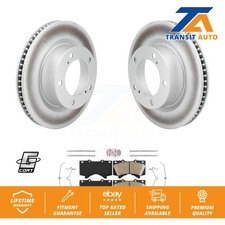 Front Coat Disc Brake Rotors Ceramic Pad Kit For Lexus LX570 Toyota Land Cruiser